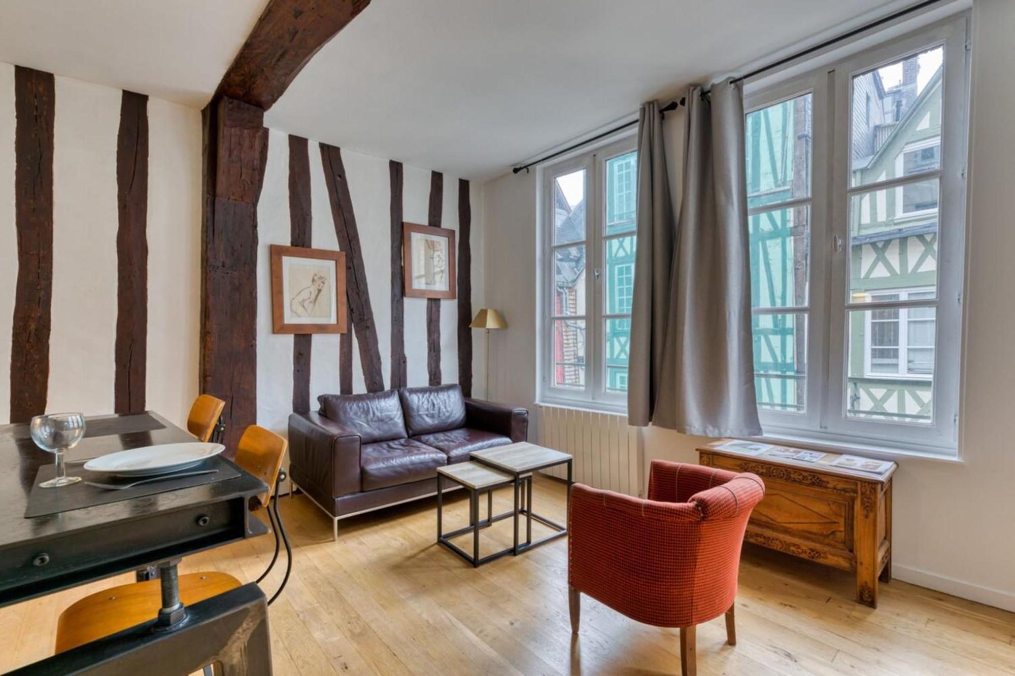 Le Charmant F2 Rue Du Gros Horloge A Rouen! Extérieur photo